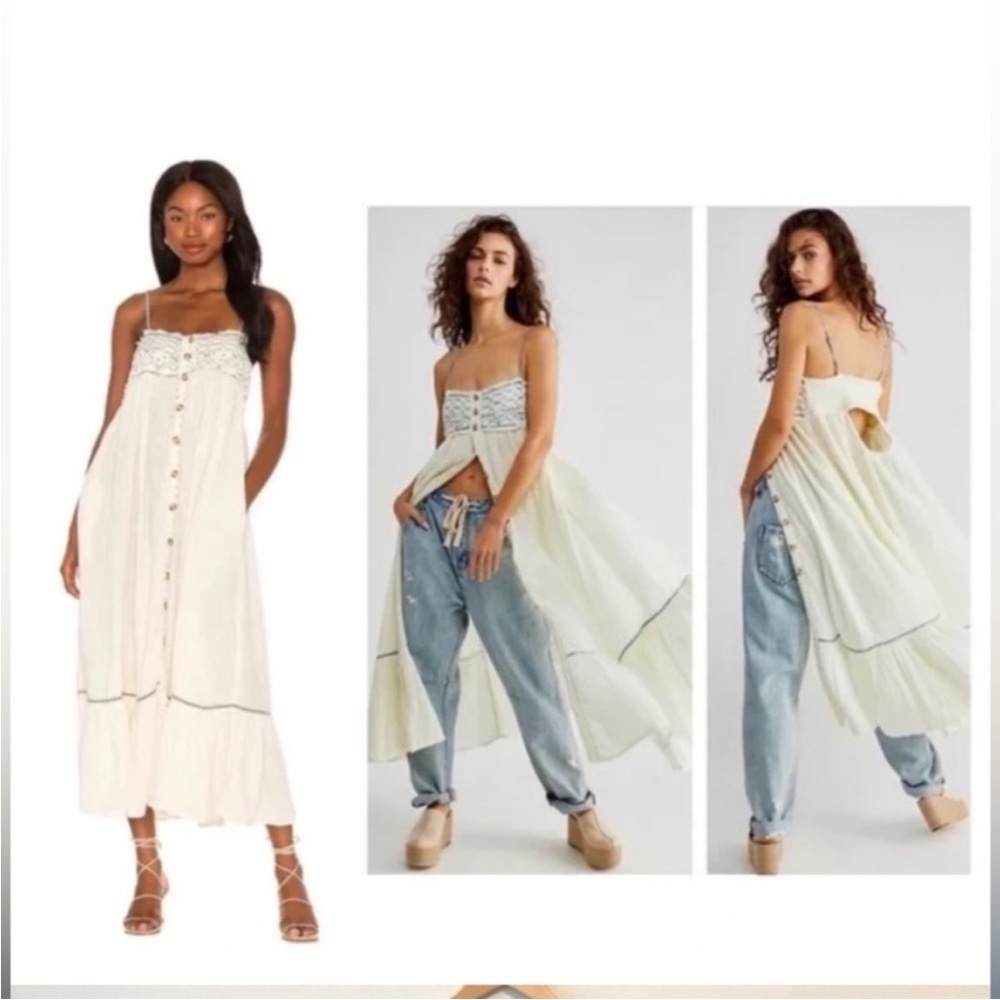 Free People Linda Jo Midi Dress Size XL